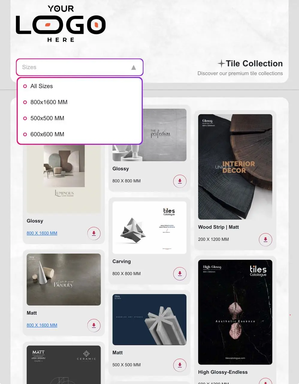 Real-time permanent link updates for digital tile brochures