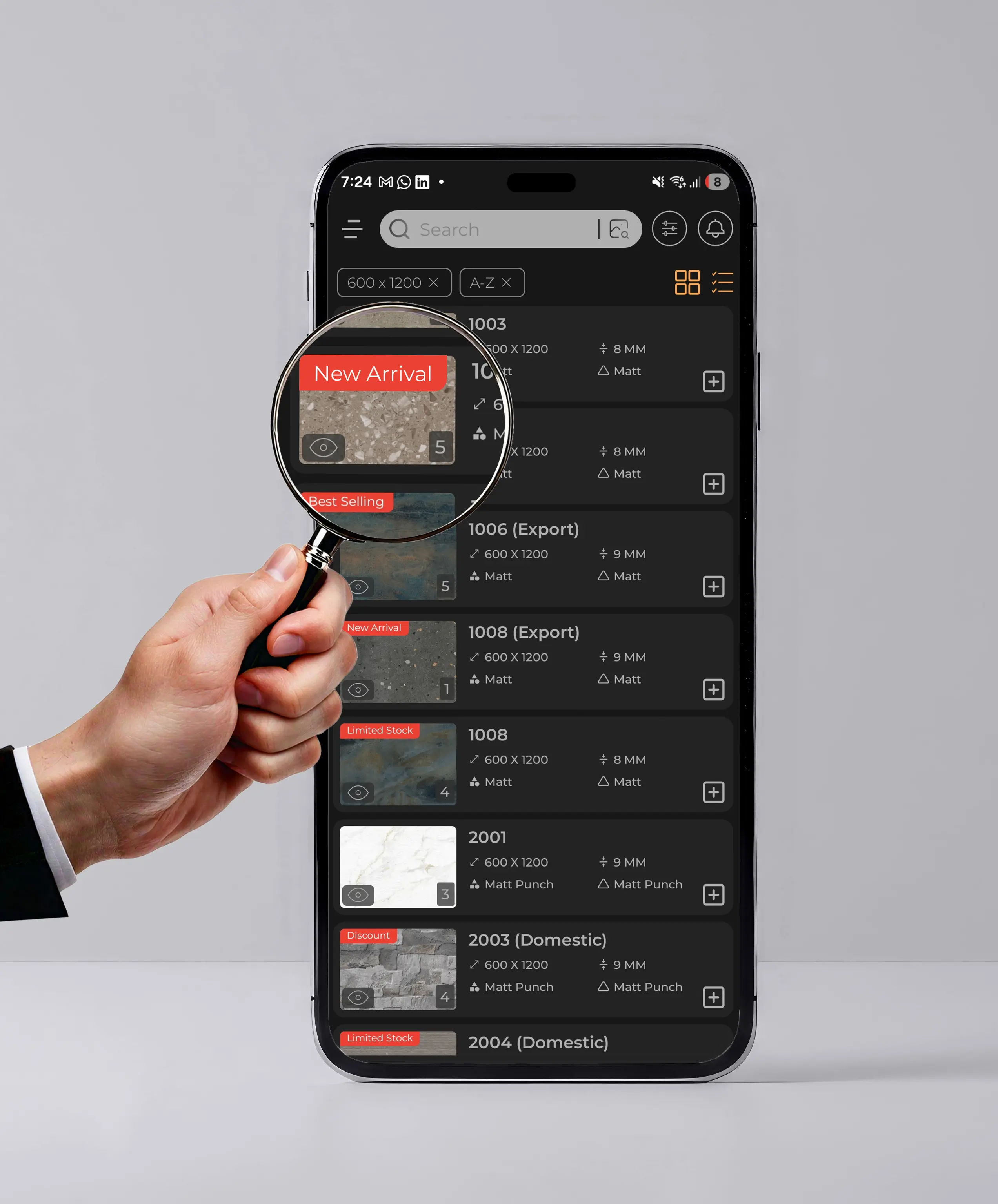 Tag based marketing and product highlighting for tile collections