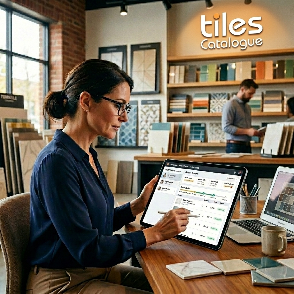 Tile dealers accessing collections