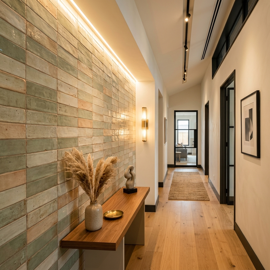 Ceramic Tiles Catalogue - Glazed Hallway Feature Wall Concept